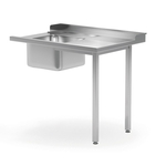 Hendi Ladetisch mit Spülbecken für Geschirrspüler, linke Seite, 1200x700x(H)850mm