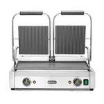 Hendi Kontaktgrill - Doppelversion, oben gerillt, unten glatt, 230V/3600W, 570x375x(H)216mm