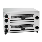 Milantoast Zweikammer Pizza- Flammkuchenofen mit Sichtfenster 40 x 35 cm Ø