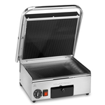 Milantoast Glaskeramik Kontaktgrill, gerillt, Grillfläche: Gerillt