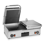 Milantoast Glaskeramik Doppel Kontaktgrill, gerillt, Grillfläche: Gerillt