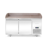 Arktic Pizzakühltisch mit Granitarbeitsplatte, 2-türig, 250L, Granit, 230V/250W, 1510x800x(H)875mm