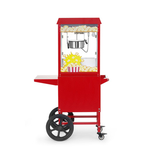 Hendi Popcorn-Maschine mit Fahrgestell, Rot, 220-240V/1155W, 940x510x(H)1553mm