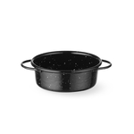 Hendi Auflaufform, emailliert, Schwarz, ⌀100x(H)40mm