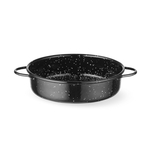 Hendi Auflaufform, emailliert, Schwarz, ⌀160x(H)45mm