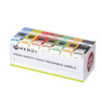 Hendi Satz Lebensmittelsicherheitsetiketten, mehrfach verwendbar, leicht herausnehmbar, mit Spender, 240x80x(H)100mm