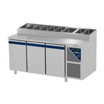 Prismafood Kühltisch 3 Türen ohne Edelstahlabdeckung Kapazität: 606 lt Temperatur: 0°C/+10°C