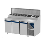 Prismafood Kühltisch 3 Türen mit Schaukasten Kapazität: 606 lt Temperatur: 0°C/+10°C