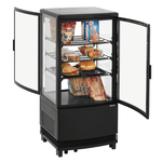 Bartscher Mini-Kühlvitrine 75L2T schwarz