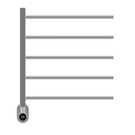 Aliseo Amber Pro Handtuchwärmer Handtuchheizkörper - 5 Rohre, gebürstetes Chrom