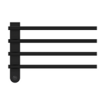 Aliseo Rock Handtuchwärmer Handtuchheizkörper - 4 Rohre, schwarz