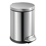 Aliseo Prestige Hygieneeimer - gebürstetes Chrom, 5 Liter