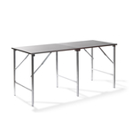 Feros SOLID200 – Edelstahl-Arbeitstisch klappbar 200x80x90 cm, Edelstahl