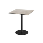 Feros Urban - Terrassentisch schwarzes Gestell + Moonstone HPL-Platte 70x70 cm, Schwarz + Moonstone