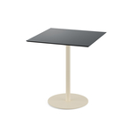 Feros Urban - Terrassentisch sandfarbenes Gestell + schwarze HPL-Platte 70x70 cm, Sand + Schwarz