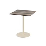 Feros Urban - Terrassentisch sandfarbenes Gestell + Tropenholz HPL-Platte 70x70 cm, Sand + Tropenholz