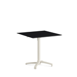 Feros X Cross - Höhenverstellbares sand Tischgestell  + Schwarze HPL-Tischplatte 70x70 cm, Sand + Schwarz