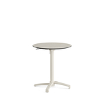 Feros X Cross - Höhenverstellbares sand Tischgestell + Sand stone HPL-Tischplatte Ø70 cm, Sand + Sand stone