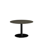 Feros Urban - Tischgestell niedrig schwarz + Midnight Marble HPL-Tischplatte Ø120 cm, Schwarz + Midnight Marble