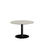 Feros Urban - Tischgestell niedrig schwarz + Sand stone HPL-Tischplatte Ø120 cm, Schwarz + Sand stone