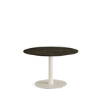 Feros Urban - Tischgestell niedrig sand + Midnight Marble HPL-Tischplatte Ø120 cm, Sand + Midnight Marble