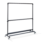 Feros Nordic - Garderobenständer groß mit 104 Haken - 192x60x200 cm, Hammerite Silber