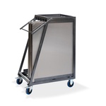 Feros Trolley für 5 SOLID200 klappbare Arbeitstische, Silber
