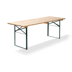 Feros Fiesta - Biertisch - 220x80x78 cm, Grün/Holz