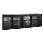 Tefcold Backbar-Kühlschrank CBC410G, Schwarz, EEK C