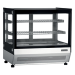 Tefcold Display-Backwarentheke LCT750F/BLACK, Edelstahl / Glas, EEK C