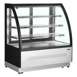 Tefcold Display-Backwarentheke LPD1200C/BLACK, Edelstahl / Glas, EEK D