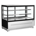 Tefcold Display-Backwarentheke LPD1500F/BLACK, Edelstahl / Glas, EEK D