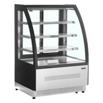 Tefcold Display-Backwarentheke LPD900C/BLACK, Edelstahl / Glas, EEK D