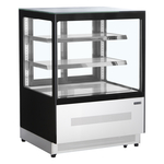 Tefcold Display-Backwarentheke LPD900F/BLACK, Edelstahl / Glas, EEK D