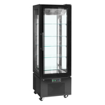 Tefcold Kühlvitrine (Kühlgerät) UPD400-C, Schwarz / Glas, EEK C