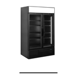 Tefcold Display-Kühlschrank in Schwarz FSC1200H BLACK, Schwarz RAL9005, EEK F