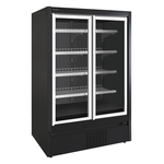 Tefcold Supermarkt-Multideck-Gefrierschrank EXTRA1250FD, Schwarz / Glas, EEK D