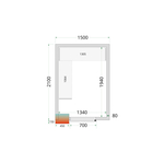 Tefcold Kühlzellen-Wandelemente 80 mm CR 150x210x212 NF, Weiß