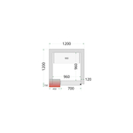 Tefcold Kühlzellen-Wandelemente 120 mm CR 120x120x220, Weiß