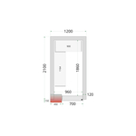 Tefcold Kühlzellen-Wandelemente 120 mm CR 120x210x220, Weiß