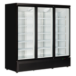 Tefcold Glastürgefrierschrank Atom Maxi F3DB, Schwarz RAL9005, EEK D