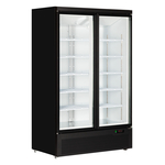 Tefcold Displaykühlschrank Atom Maxi C2DB, Schwarz RAL9005, EEK B