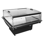 Tefcold Impuls-Kühlinsel in schwarz PDC126 VS SL LED, Schwarz / Glas, EEK D