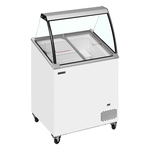 Tefcold Speiseeisvitrine IC201SCE+SO, Weiß, EEK D