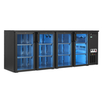 Serrco by Tefcold High-End-Backbar-Kühlschränke SCL-2222GMU+, Anthrazit RAL 7021, EEK D