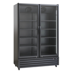 Tefcold Kühlschränke mit Glastüren SD1326Eblack, Schwarz, EEK D