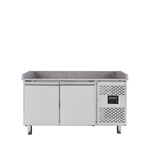 Vaiotec Gastro-Pizzakühltisch, 2-türig grau, 1510 × 800 mm