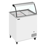 Tefcold Speiseeisvitrine IC202SC-SO, Weiß, EEK D
