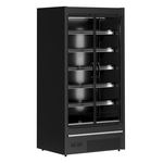 Tefcold Supermarkt-Multideck-Kühlschrank MDCB937HB, Schwarz RAL9005, EEK B