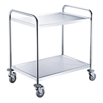 Vaiotec Servierwagen Edelstahl, 2 Böden, 860 × 540 mm